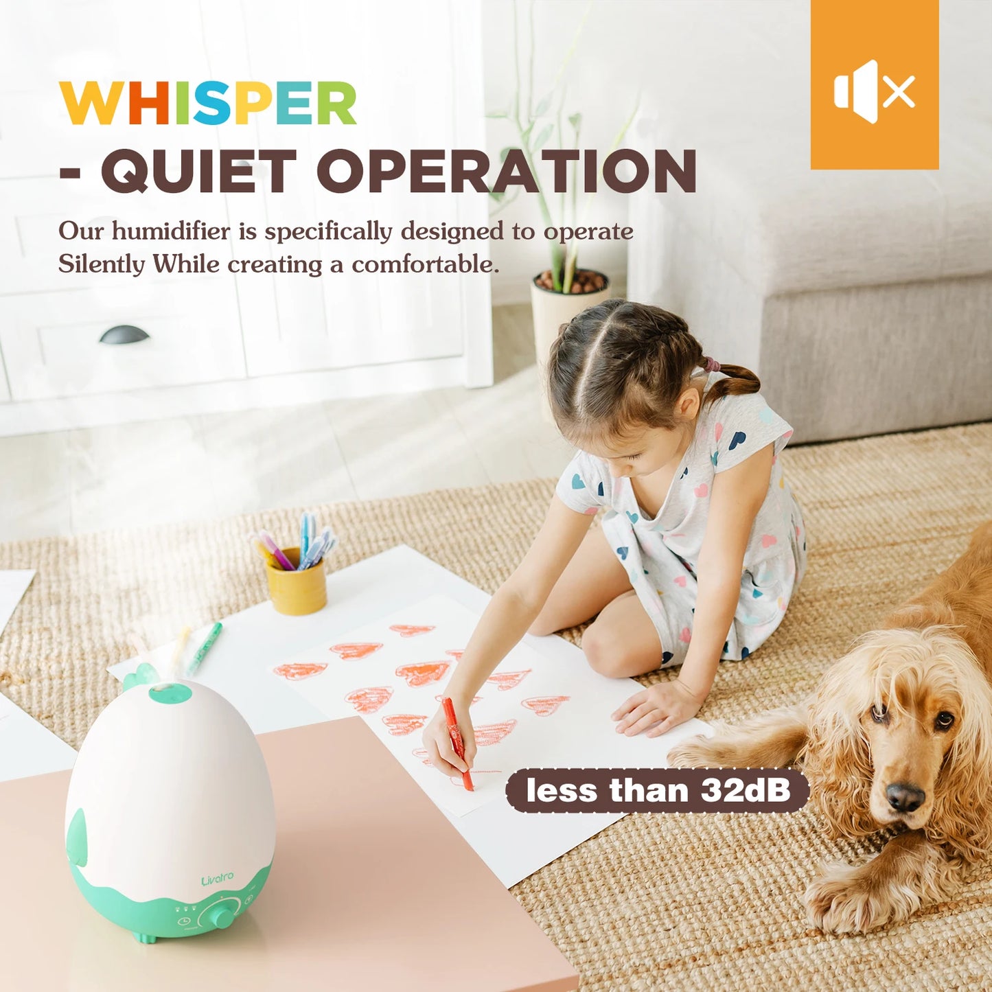 Cool Mist Humidifier For Baby, BPA Free Dinosaur Design