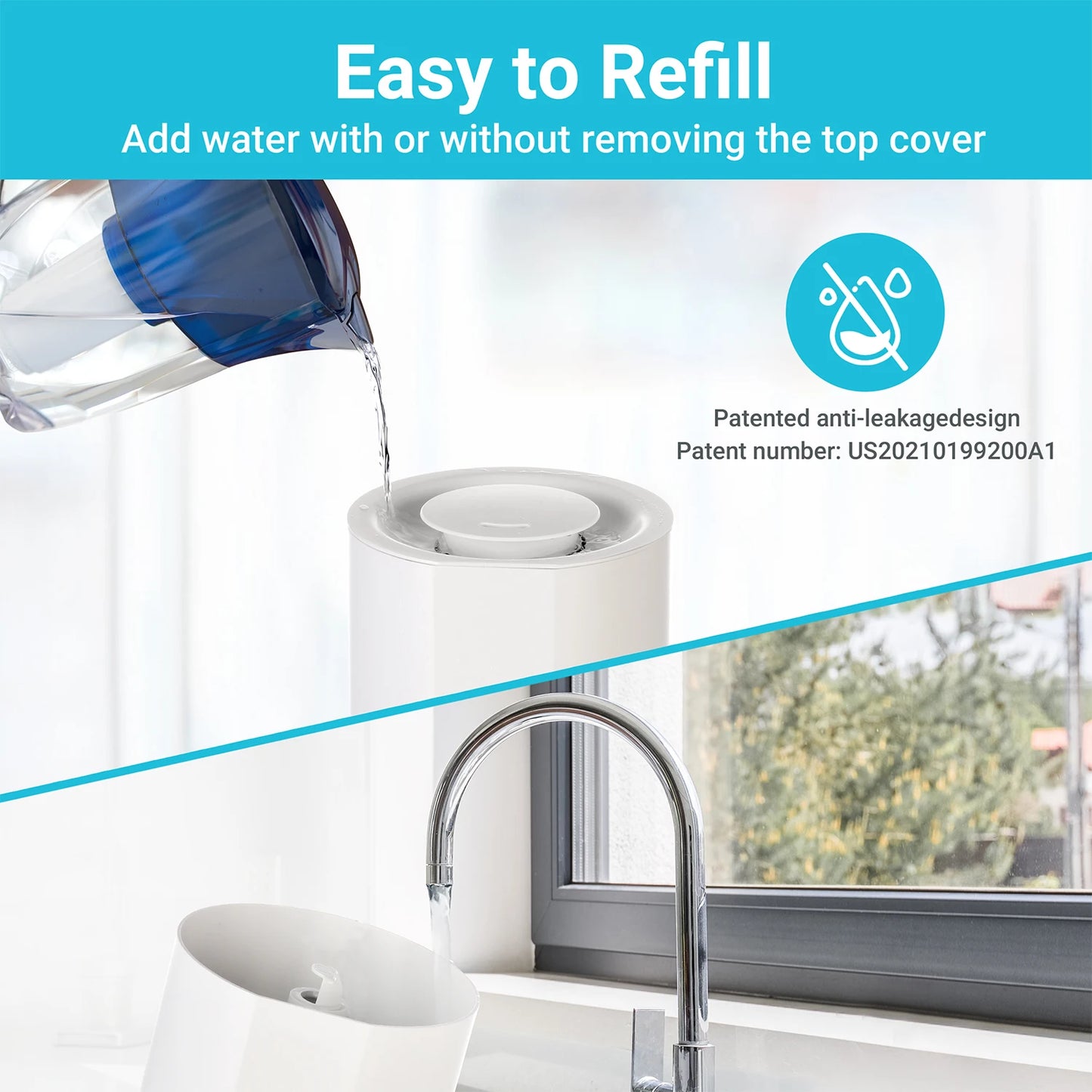 4L Top Fill Humidifier for Bedroom, Cool Mist, 40Hrs Runtime