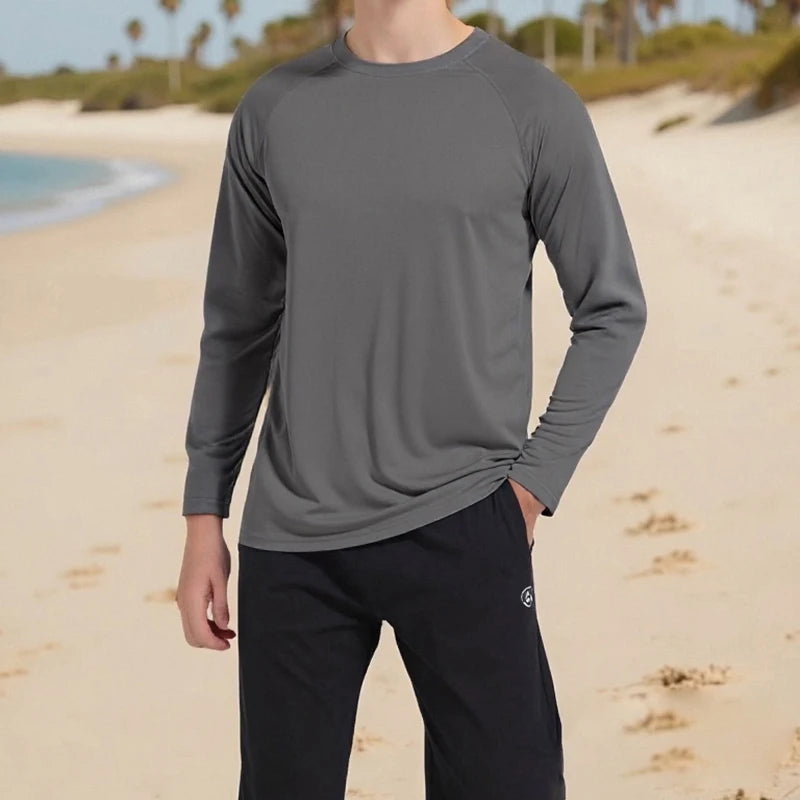 Men's Performance Long Sleeve T Shirts with UPF 50 Sun Protection for Outdoor Activities Hiking Running and Workouts