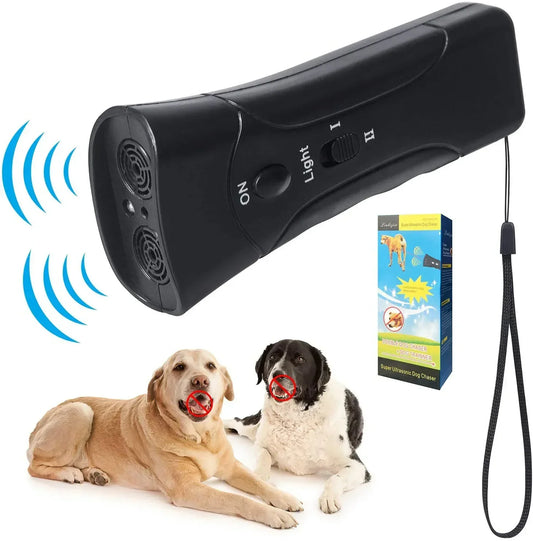 Ultrasonic Pet Dog Repeller Anti Barking Stop Bark Training Device High Power Dog Training Repellents Without Battery