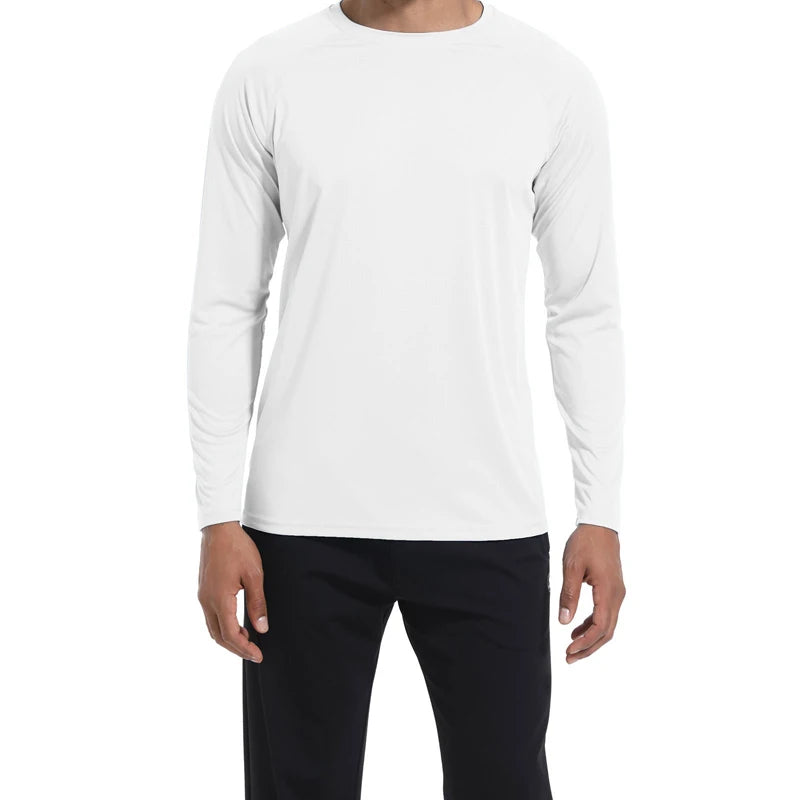 Men's Performance Long Sleeve T Shirts with UPF 50 Sun Protection for Outdoor Activities Hiking Running and Workouts