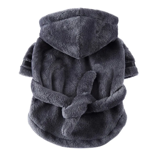 Pet Dog Bathrobe with Hooded Pajamas Soft Drying Towel