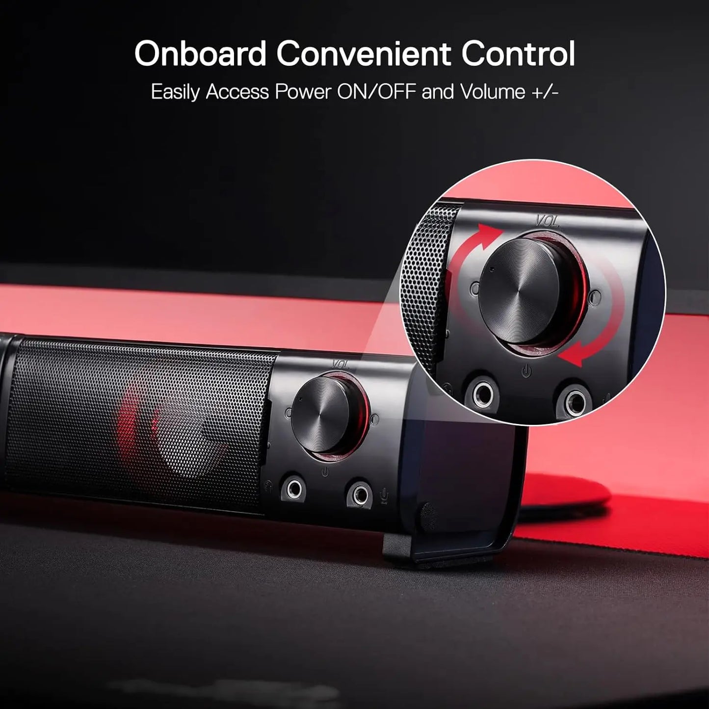 Redragon GS550 PC Gaming Speakers 2.0 Channel Sound Bar