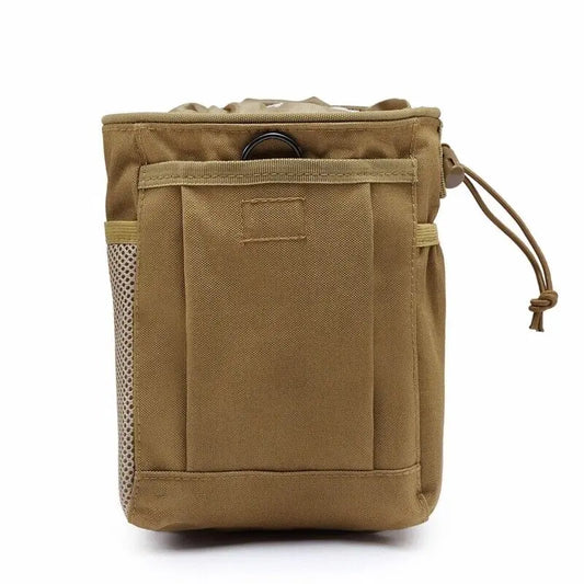 Tactical Molle Dump Pouch Magazine Recovery Pouch Drawstring Ammo Bag Utility Fanny Adjustable Military Holster Bag