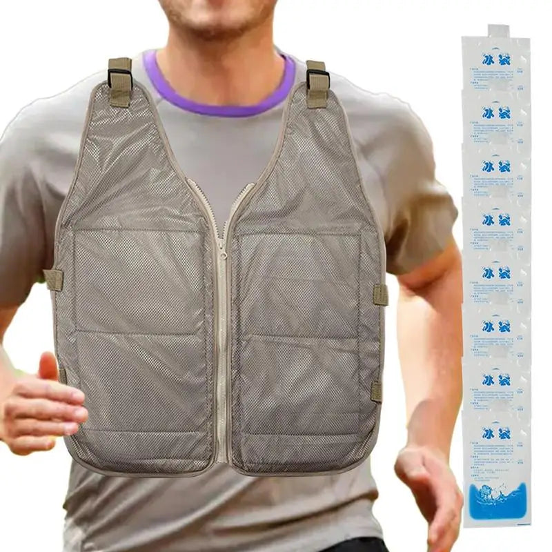 Ice Cool Vest Cooling Cold Jacket For Summer Adjustable
