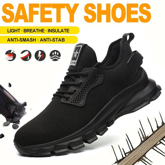 Soft-Soled Comfortable Anti-Smash Anti-Puncture Breathable Safety Shoes