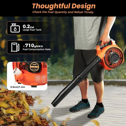 2-Stroke Handheld Leaf Blower Gas Powered Petrol Blower