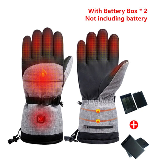 Winter Heated Gloves Electric Thermal Hand Warmer Waterproof