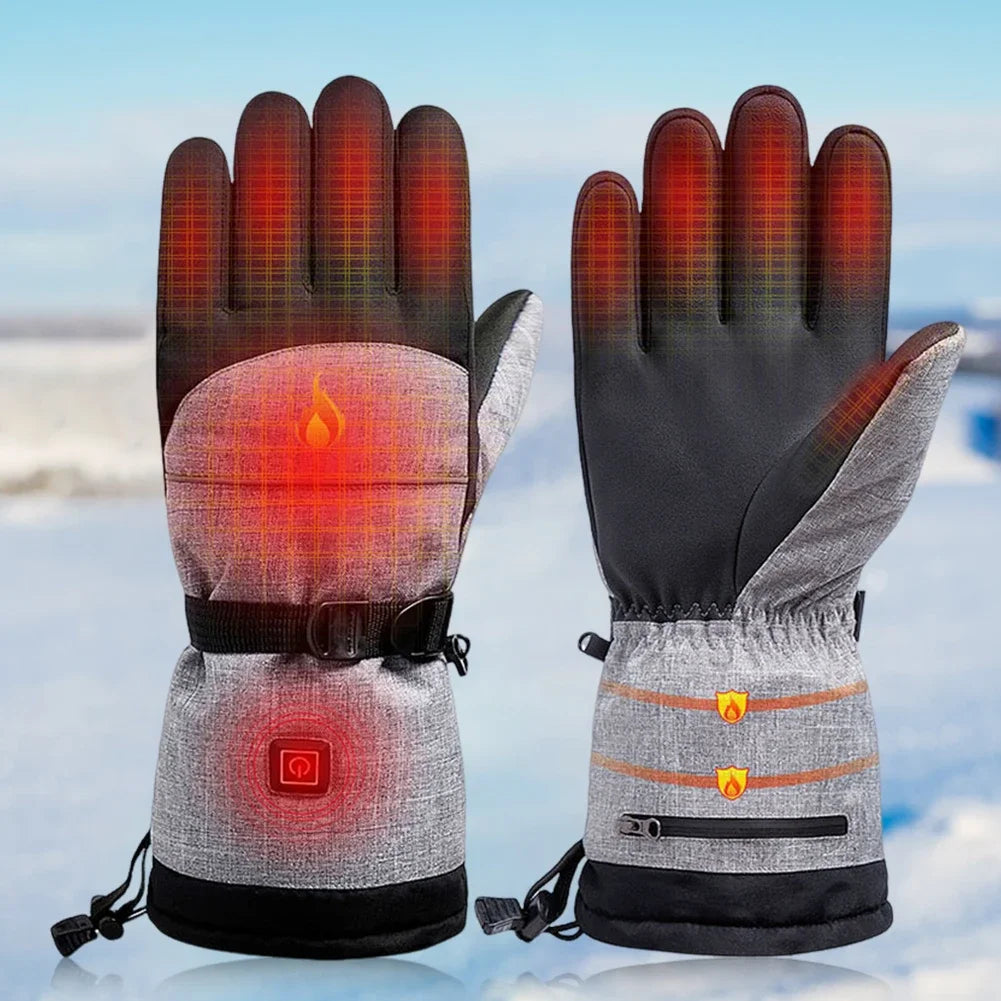 Winter Heated Gloves Electric Thermal Hand Warmer Waterproof