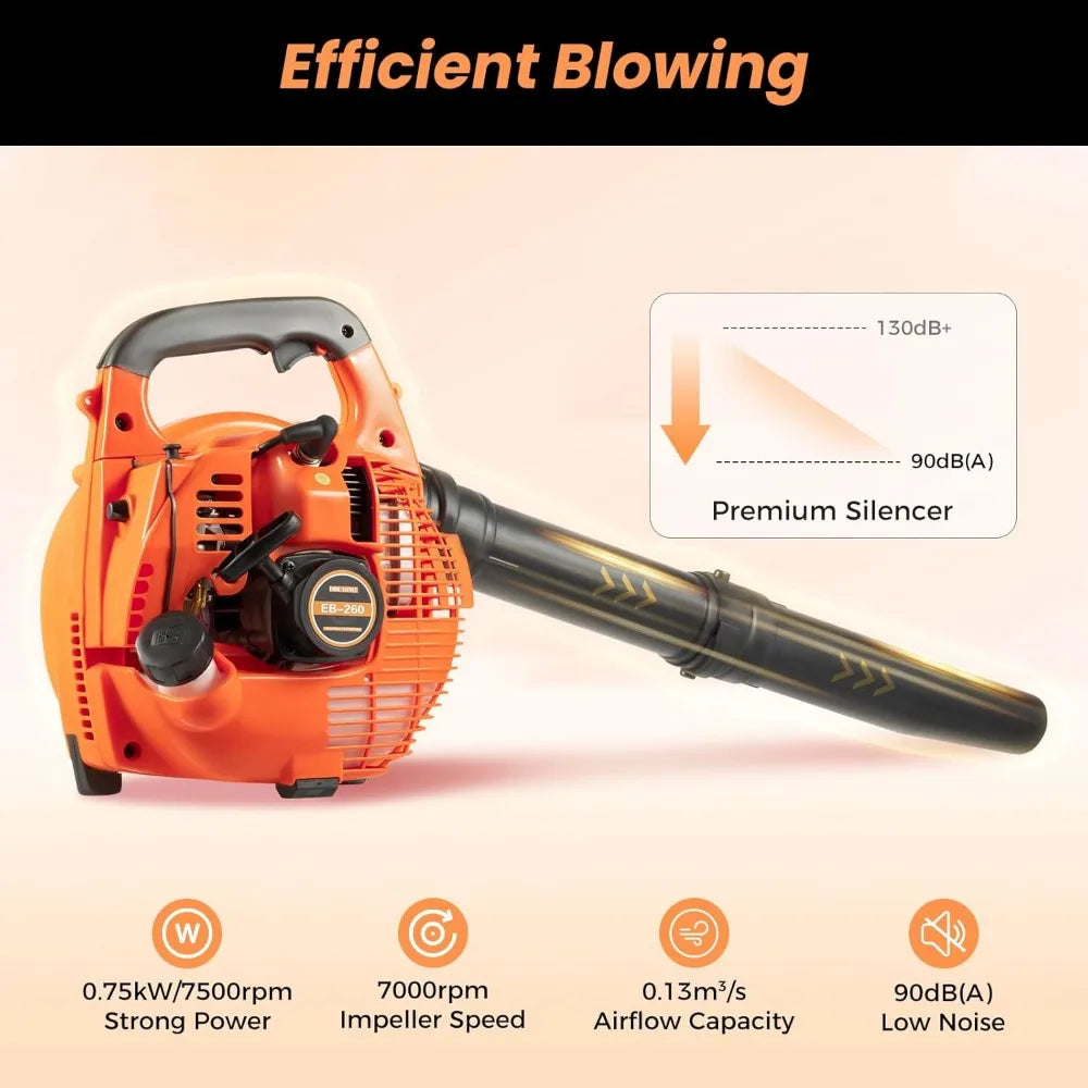 2-Stroke Handheld Leaf Blower Gas Powered Petrol Blower