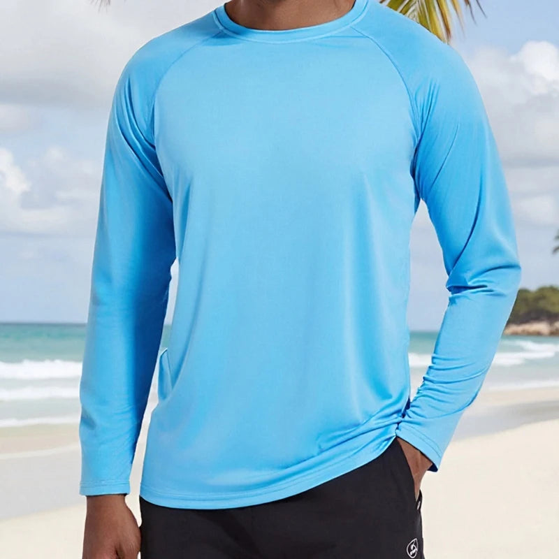Men's Performance Long Sleeve T Shirts with UPF 50 Sun Protection for Outdoor Activities Hiking Running and Workouts