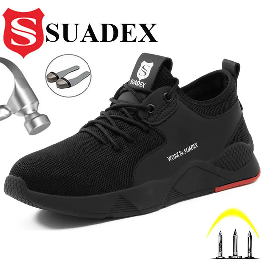 SUADEX Men Work Safety Shoes Steel Toe Cap Non-Slip Boots
