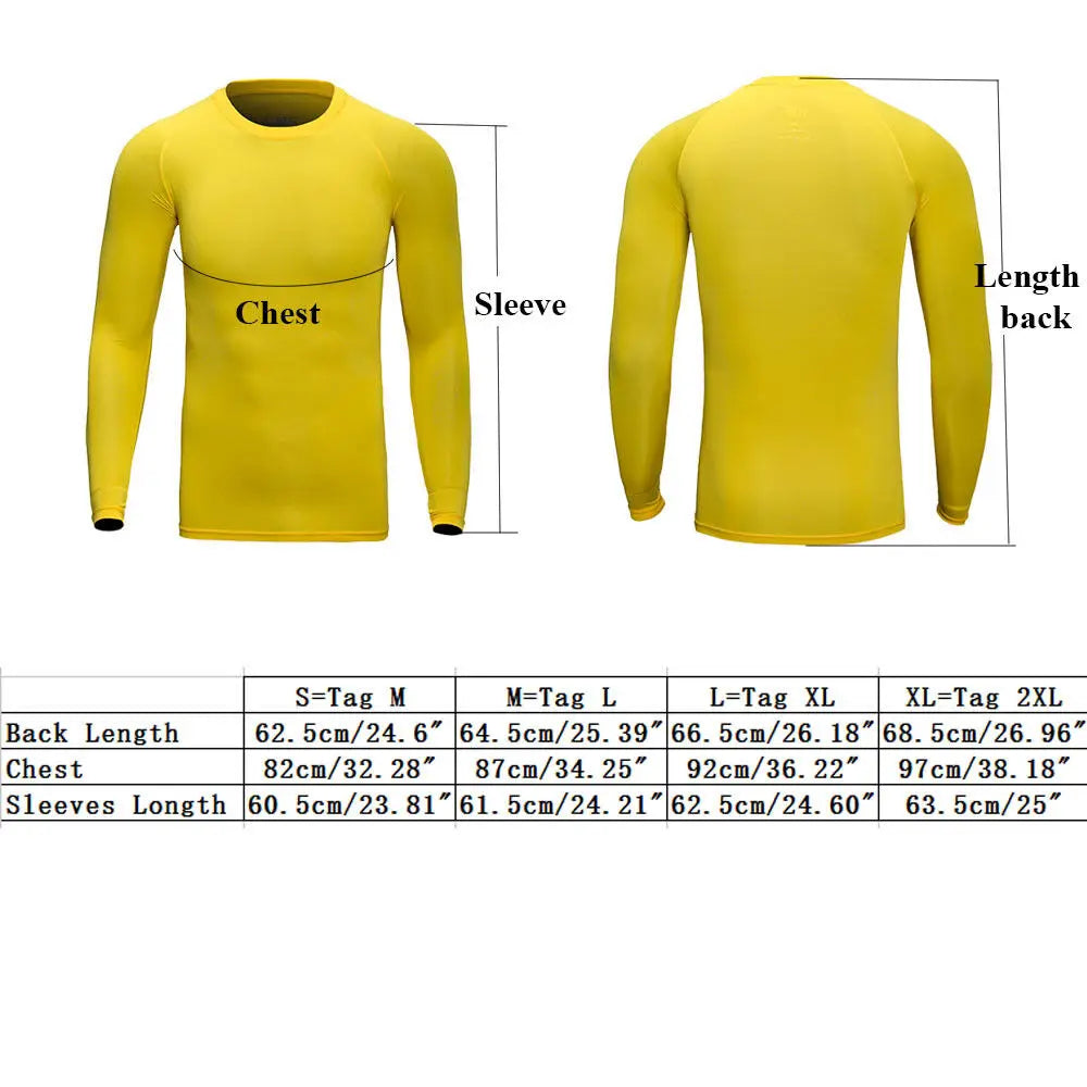 Men Long Sleeve Compression Under Base Layer T-Shirt