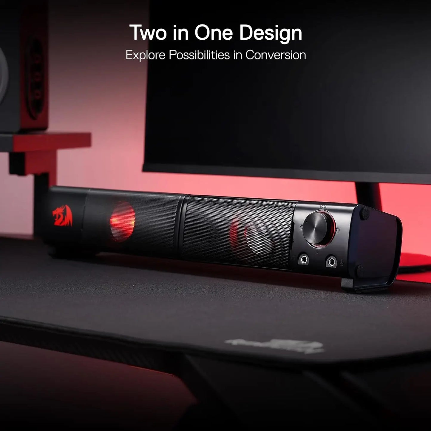 Redragon GS550 PC Gaming Speakers 2.0 Channel Sound Bar