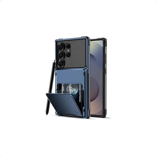 CooYa Samsung Galaxy S25 Ultra Case Wallet with 5 Credit Card Holder ID Slot Flip Cover Protective Hard Back Pocket