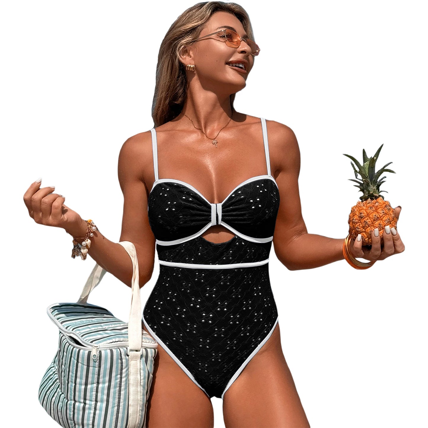 Women Swimsuit Sexy V Neck Ruffle Monokini Tummy Control
