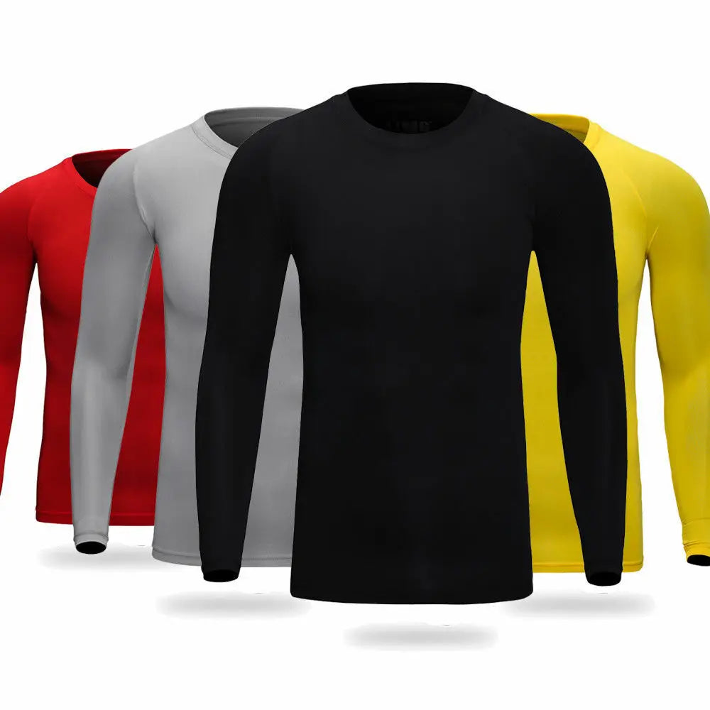Men Long Sleeve Compression Under Base Layer T-Shirt