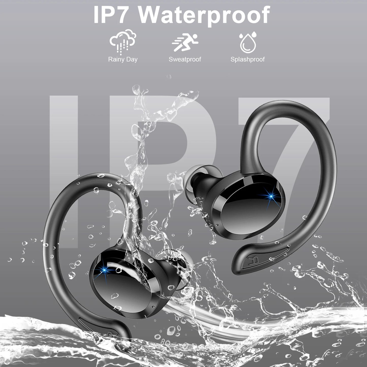 Wireless Earbuds Bluetooth 5.3 Stereo Bass IP7 Waterproof