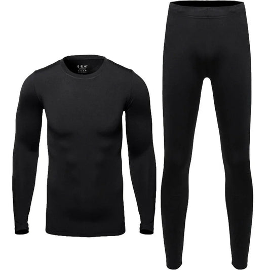 Men's Fleece Lined Thermal Underwear Set for Motorcycle Skiing Base Layer Winter Warm Long Sleeve Tops and Bottoms Suit