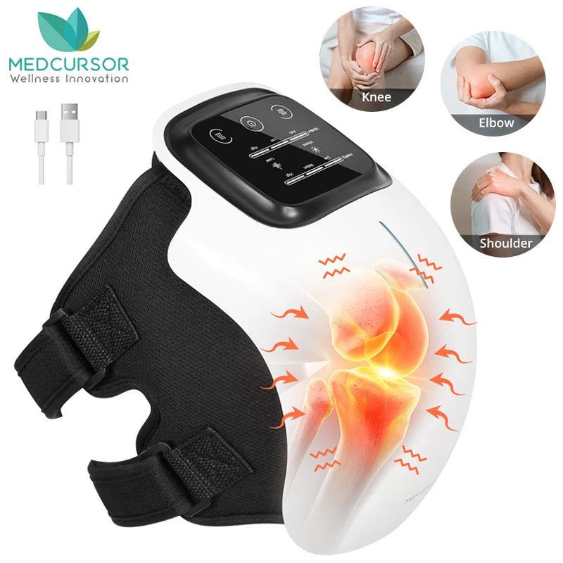 Medcursor Electric Heating Massage Knee Pad Wireless Heated