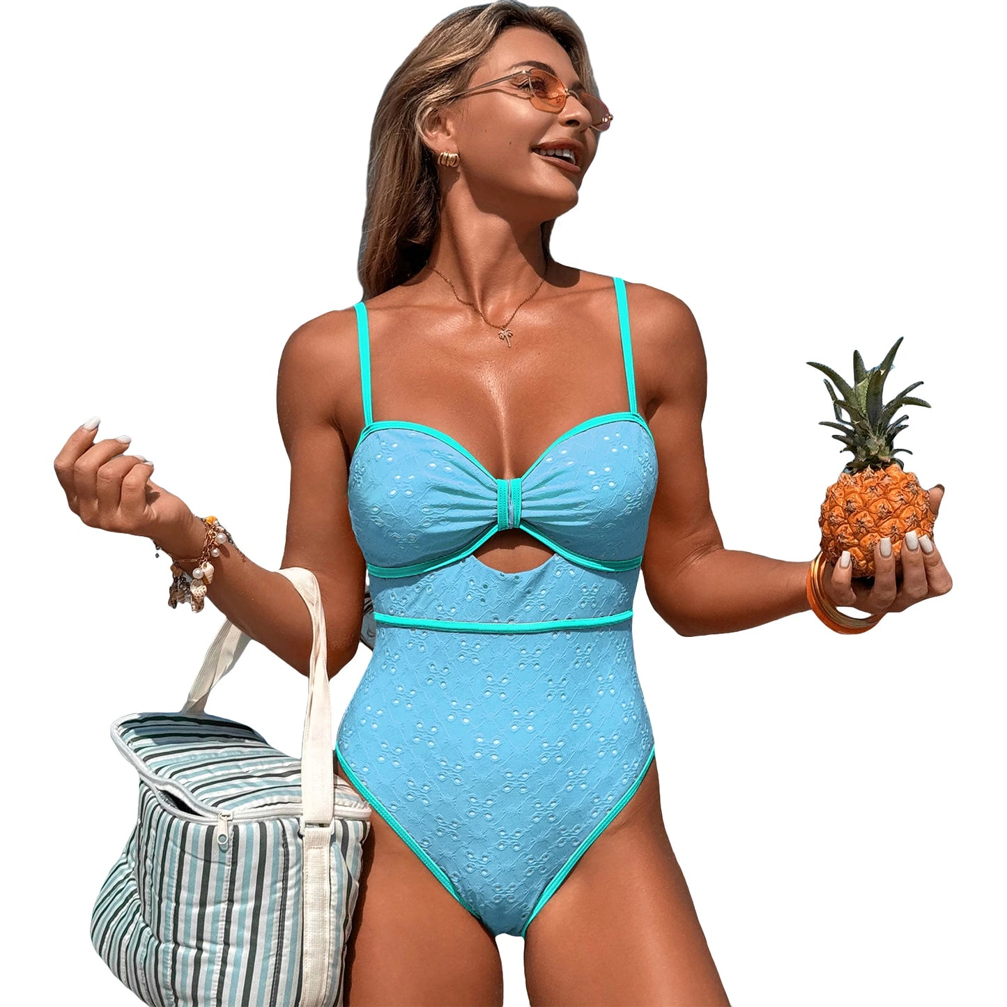 Women Swimsuit Sexy V Neck Ruffle Monokini Tummy Control