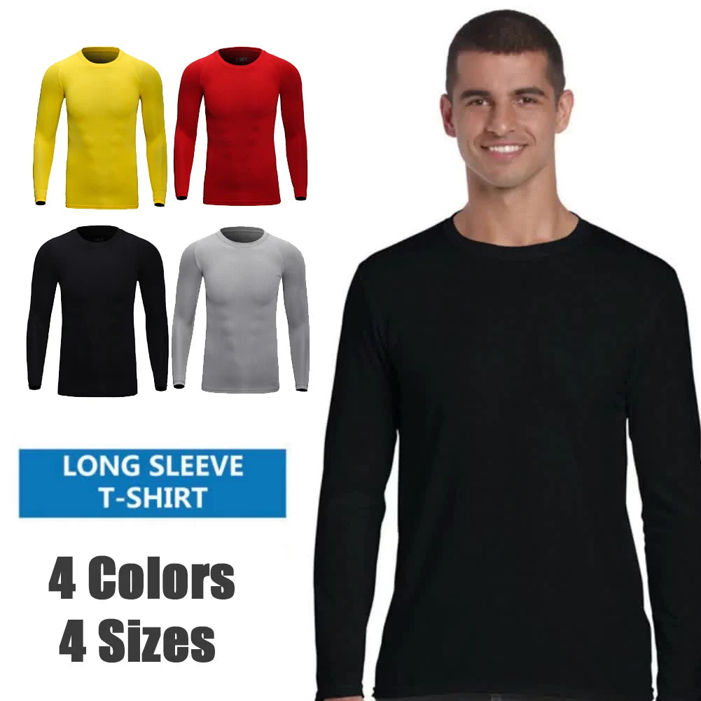 Men Long Sleeve Compression Under Base Layer T-Shirt