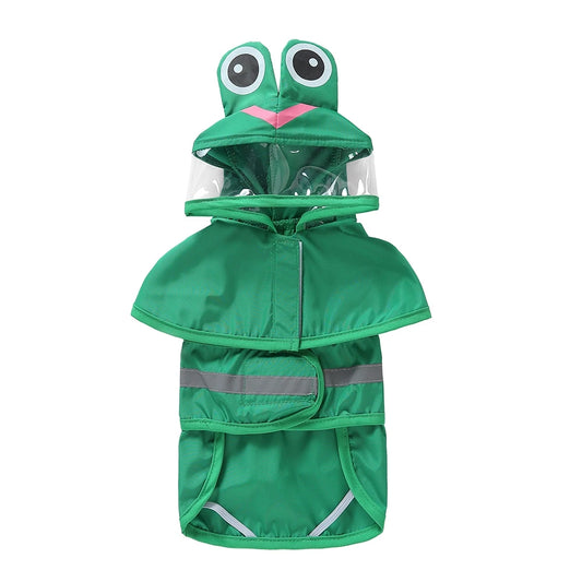 Fashionable Reflective Pet Dog Raincoat Hooded Jacket
