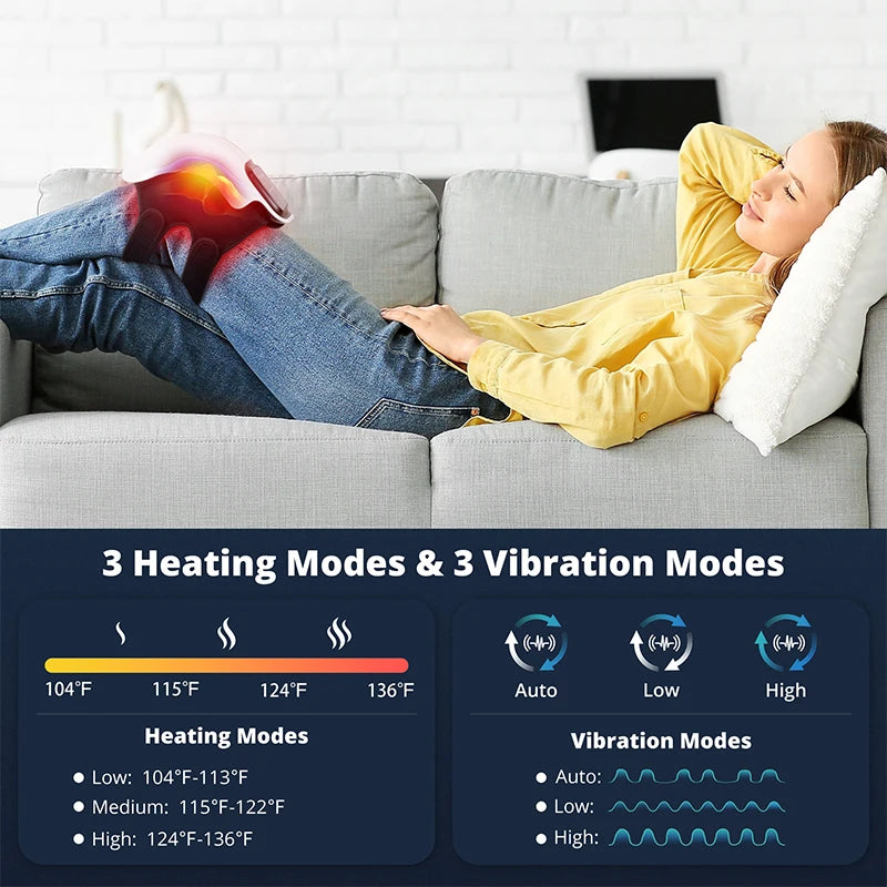 Medcursor Electric Heating Massage Knee Pad Wireless Heated