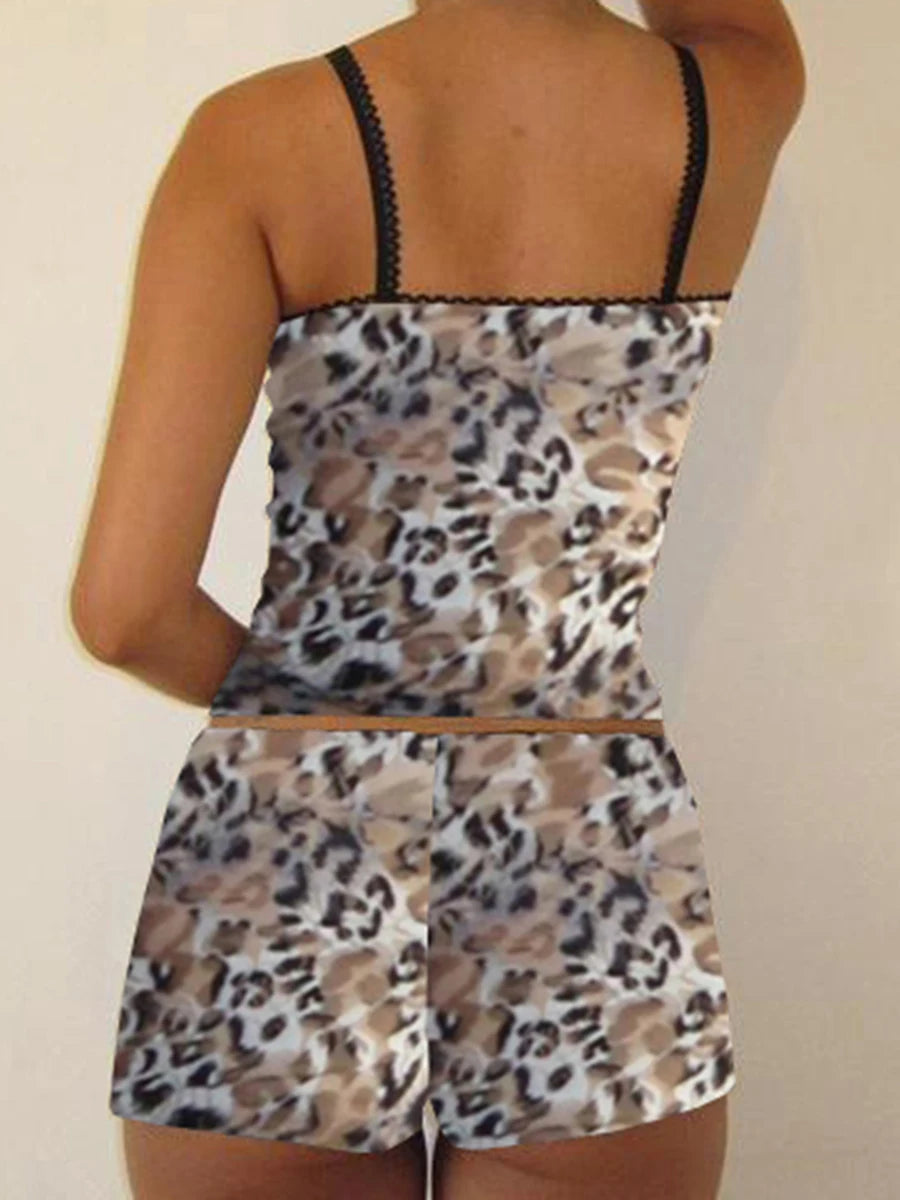 Women s Casual Summer Outfit Floral Print Tank Top Set