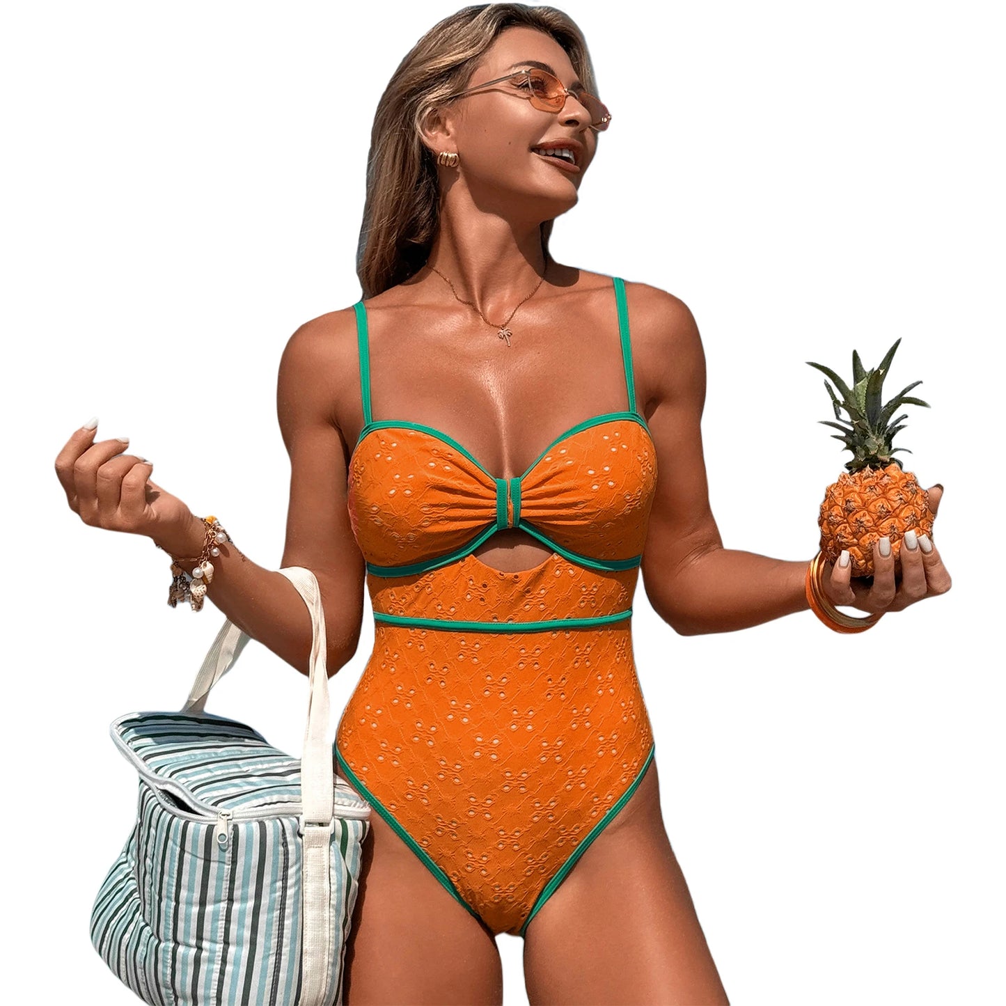 Women Swimsuit Sexy V Neck Ruffle Monokini Tummy Control