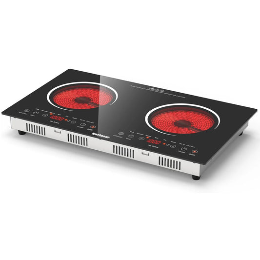 Karinear 2 Burners Electric Cooktop 24 Inch Portable Stove