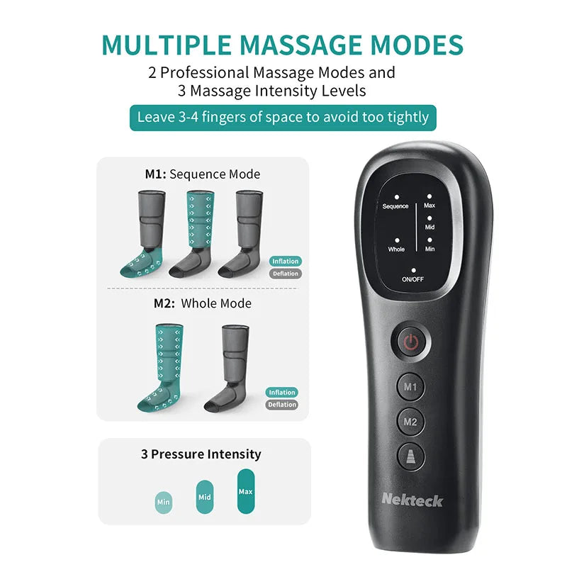 Nekteck Leg Massager Air Compression Calf Wraps for Relaxation