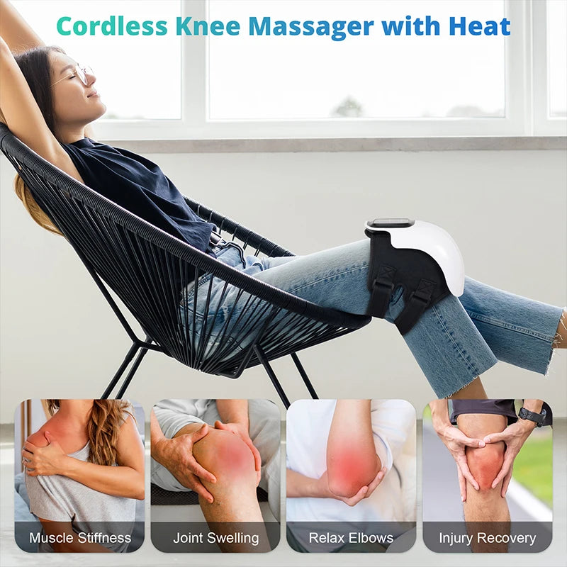 Medcursor Electric Heating Massage Knee Pad Wireless Heated