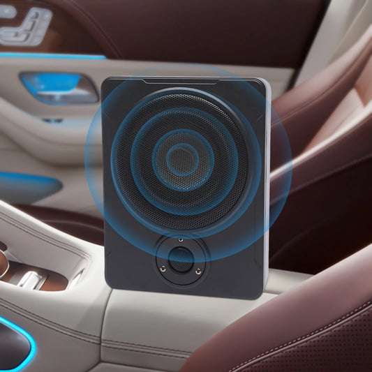 8 Inch Slim Under Seat Car Subwoofer 200 Watt Audio Amplifier Powered Car Speakers Truck Subwoofer with Amplifier Kit