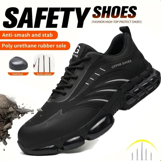 Breathable Lightweight Comfortable Anti-Smash Safety Shoes