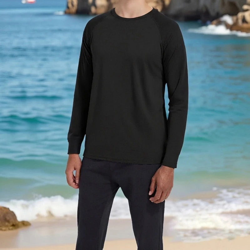 Men's Performance Long Sleeve T Shirts with UPF 50 Sun Protection for Outdoor Activities Hiking Running and Workouts