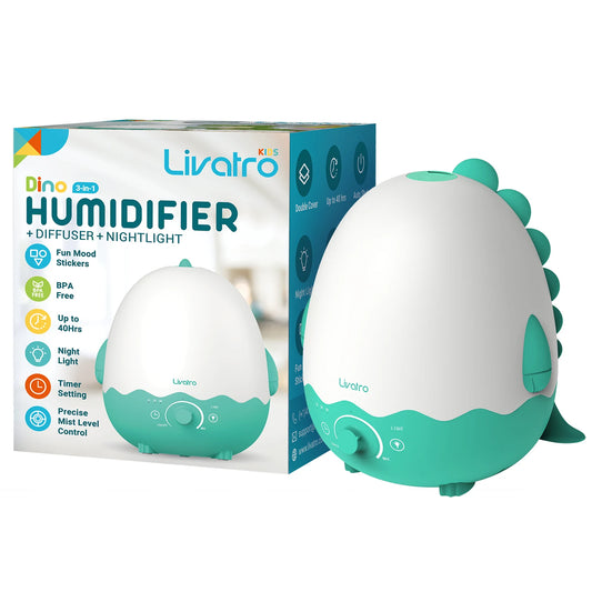 Cool Mist Humidifier For Baby, BPA Free Dinosaur Design
