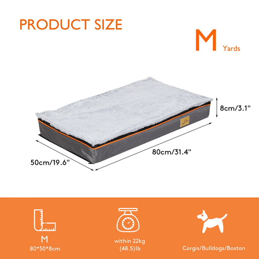 Dog Pet Bed Large Padded Orthopedic Foam Cushion with Cover