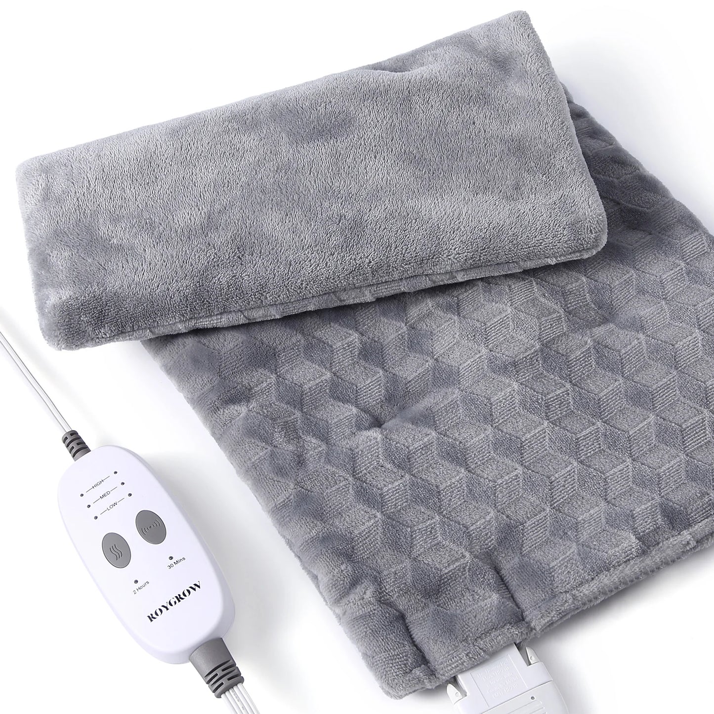 Weighted Heating Pad with Massager for Back Relief