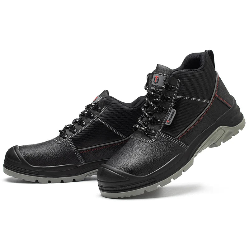 Safety Shoes Men Waterproof Work Boots Anti-smash Indestructible Steel Toe Outdoor Sneaker