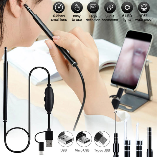 LED HD Ear Cleaning Endoscope 3 in 1 USB Earpick Camera