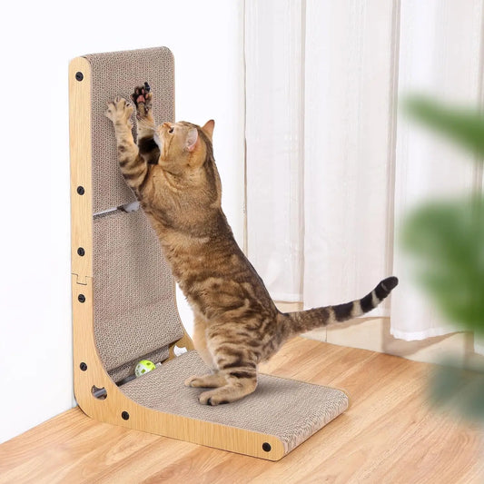 L Shape Cat Scratcher, 23.6 Inch Cardboard Scratch Pad