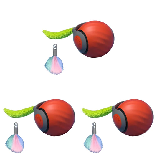 1-3Pcs Automatic Moving Cat Toy Ball Smart Cat Toys 2-Speed Adjustment Tail Cat Supplies