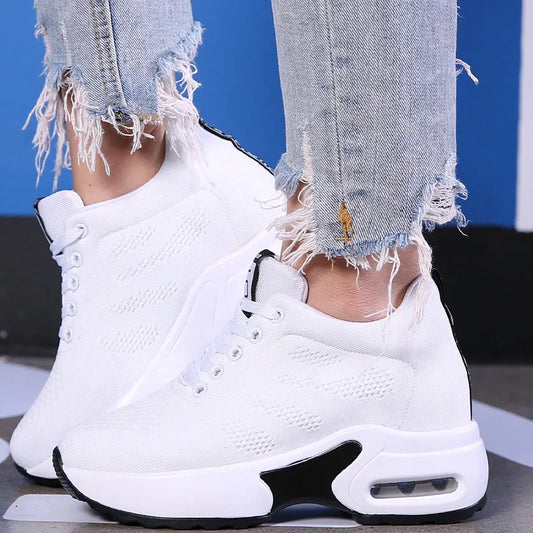 Women Sport Shoes Air Cushion Sneakers Height Increase 36-42