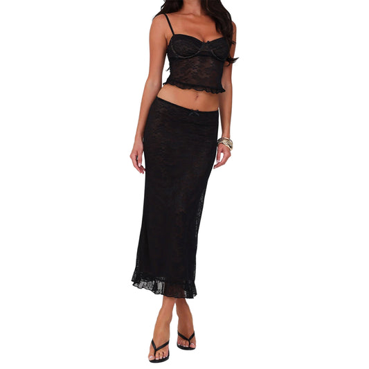 Elegant Lace Off-Shoulder Blouse Pants Set Casual Summer Outfits